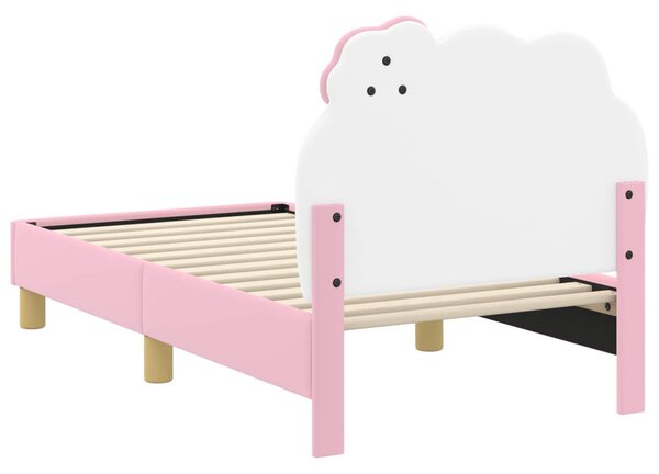 Gyerekágy keret fejtámlával Rózsaszín 70 x 140 cm PU
