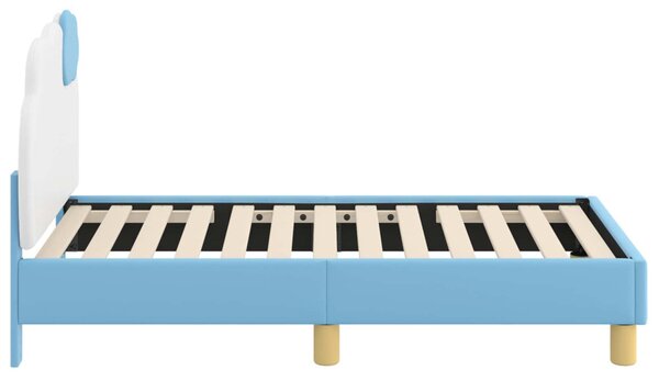 Gyerekágy keret fejtámlával fejtámlával Kék 70 x 140 cm PU