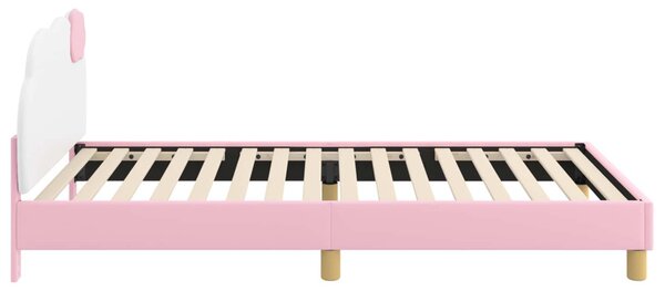 Gyerekágy kerettel fejtámlával Rózsaszín 80 x 200 cm PU