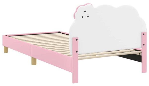 Gyerekágy kerettel fejtámlával Rózsaszín 80 x 200 cm PU