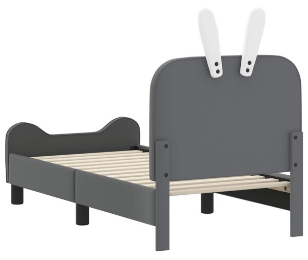 Gyerekágy keret fejtámlával Világosszürke 70 x 140 cm PU