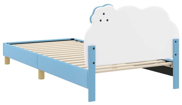 Gyerekágy kerettel fejtámlával Kék 80 x 200 cm PU