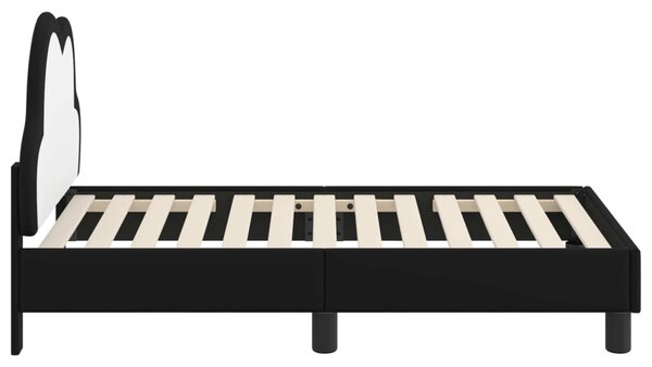 Gyerekágy keret fejtámlával fejtámlával Fekete 70 x 140 cm PU