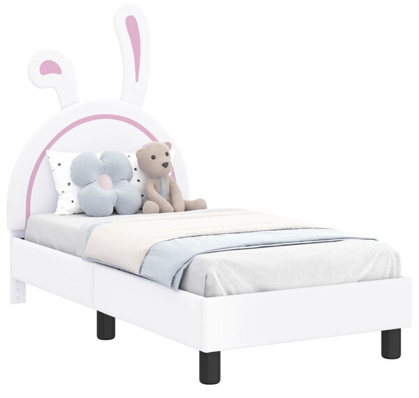 Gyerekágy keret fejtámlával fejtámlával Fehér 70 x 140 cm PU