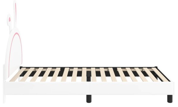 Gyerekágy kerettel fejtámlával Fehér 80 x 200 cm PU