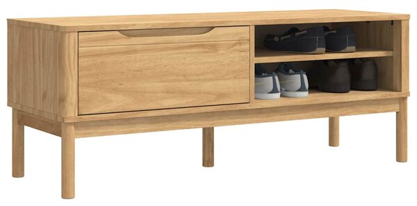 Előszoba pad FLORO Faggyú barna 115 x 40 x 45 cm Tömör fenyőfa