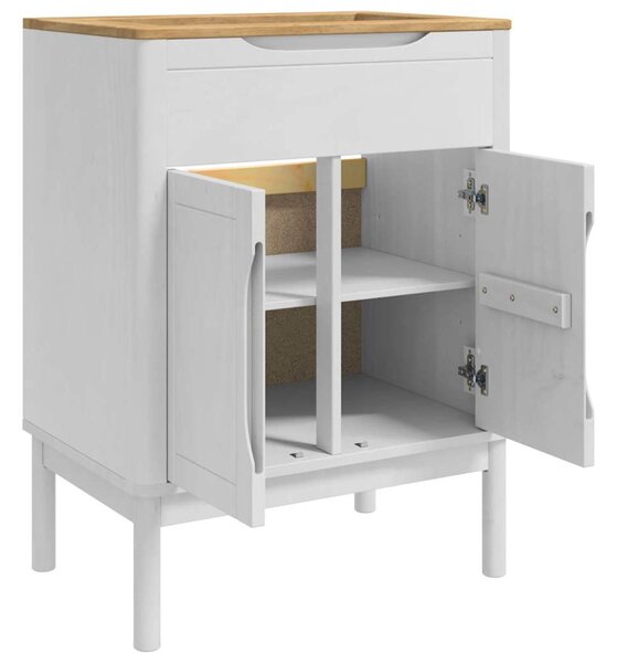 Fürdőszobai mosdószekrény polcokkal FLORO Fehér 60 x 40 x 80 cm