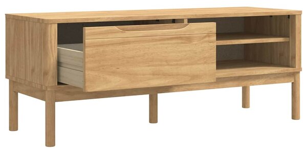 Előszoba pad FLORO Faggyú barna 115 x 40 x 45 cm Tömör fenyőfa