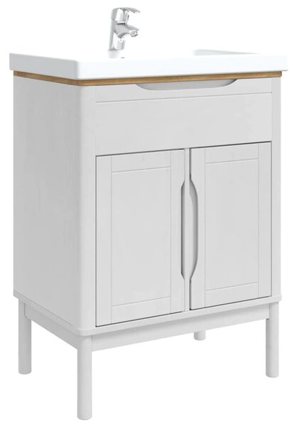 Fürdőszobai mosdószekrény polcokkal FLORO Fehér 60 x 40 x 80 cm