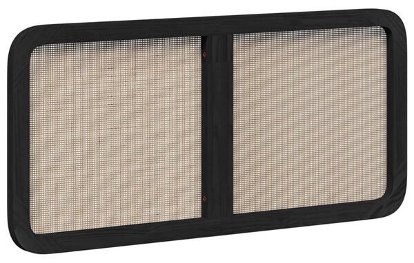 Fejtámla fejtámlával Fekete 120 x 55 x 3 cm Rattan