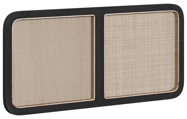 Fejtámla fejtámlával Fekete 120 x 55 x 3 cm Rattan