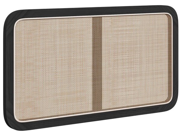 Fejtámla fejtámlával Fekete 100 x 55 x 3 cm Rattan