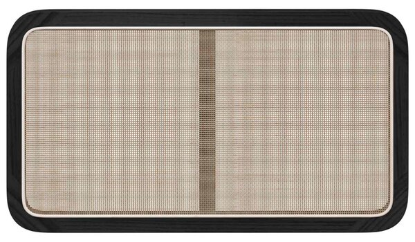 Fejtámla fejtámlával Fekete 100 x 55 x 3 cm Rattan