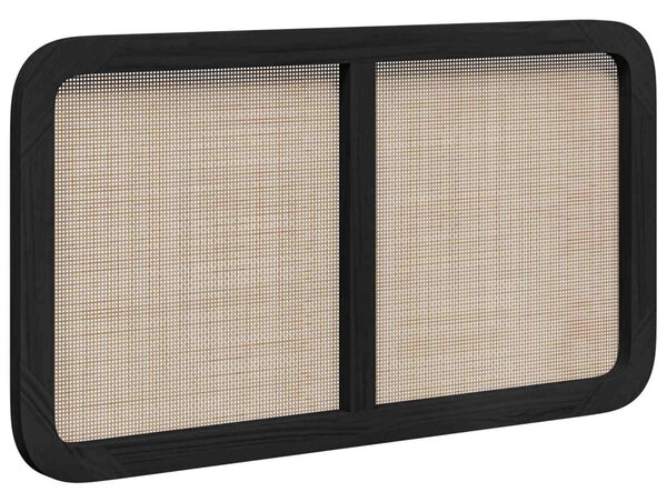 Fejtámla fejtámlával Fekete 100 x 55 x 3 cm Rattan
