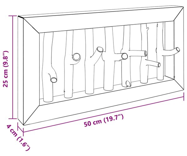 Fogas Barna 50 x 11 x 25 cm Tömör Mahagóni Fa
