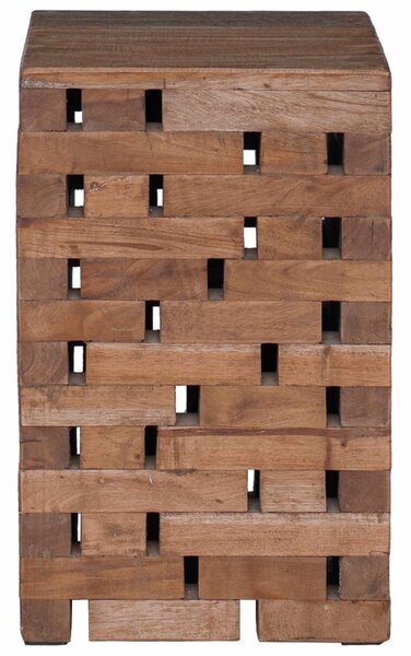 Zsámoly Természetes 29 x 29 x 48 cm Tömör újrahasznosított fa