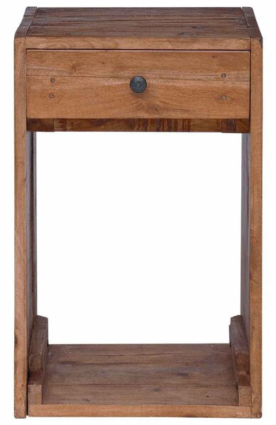 Éjjeli asztal fiókkal Barna 63 x 30 x 79 cm Tömör Mahagóni Fa