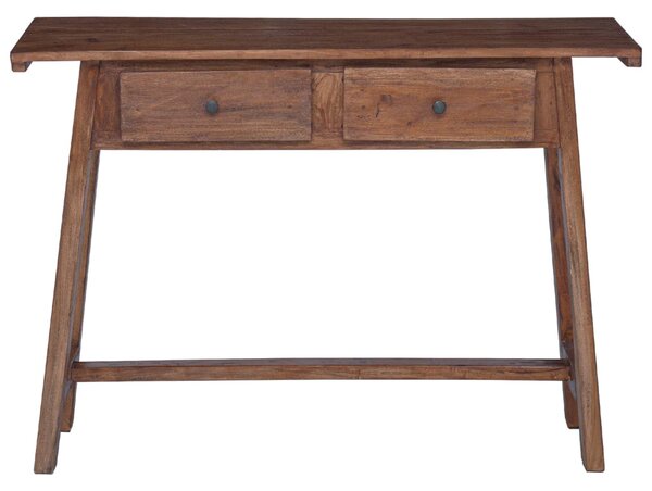 Asztal fiókkal Barna 110 x 30 x 79 cm Tömör Mahagóni Fa