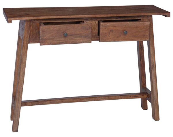 Asztal fiókkal Barna 110 x 30 x 79 cm Tömör Mahagóni Fa