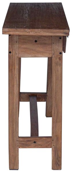 Asztal fiókkal Barna 110 x 30 x 79 cm Tömör Mahagóni Fa