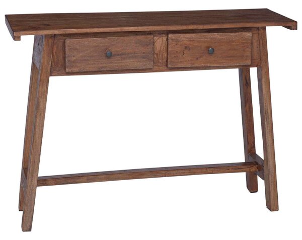 Asztal fiókkal Barna 110 x 30 x 79 cm Tömör Mahagóni Fa