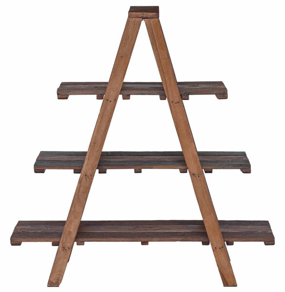 Összecsukható polc polcokkal tárolóval Barna 79.5 x 35 x 112 cm