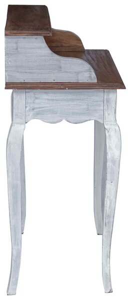 Íróasztal Barna és fehér 80 x 40 x 92 cm Tömör mahagóni fa