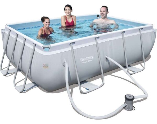 Bestway Gran Canaria szögletes fémvázas medence szett 282 x 196 x 84 cm