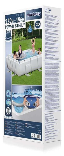 Bestway Gran Canaria szögletes fémvázas medence szett 282 x 196 x 84 cm