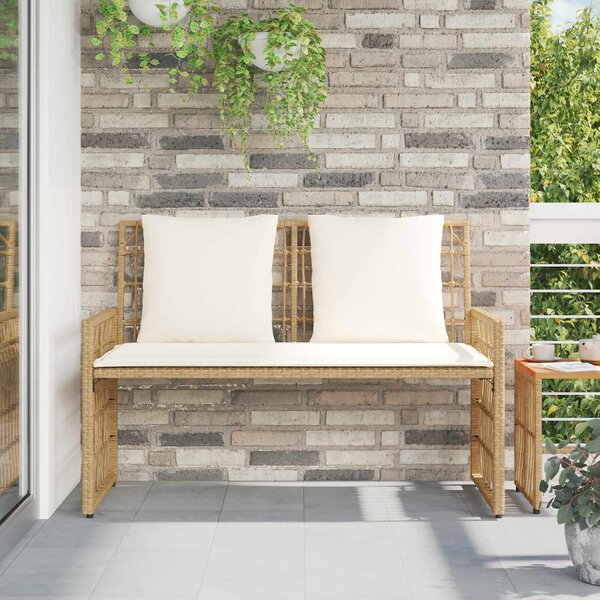 VidaXL Kerti pad Egyszínű Természetes és krémszínű 116 x 55 x 82 cm