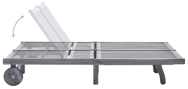 VidaXL 2 Személyes Akácfa Napozóágy - 200cm - Szürke