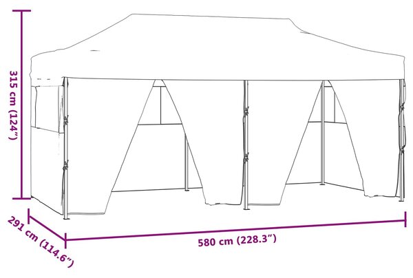 VidaXL Partysátor 291 x 580 x 315 cm, Oxford Szövet, Kék