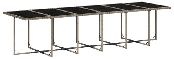 VidaXL 17 részes szürke polyrattan kerti étkezőgarnitúra párnával