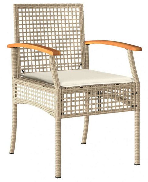VidaXL Kerti Étkezőgarnitúra - 3 részes - Bézs Polyrattan