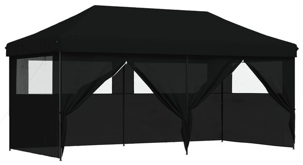 VidaXL Partysátor 292 x 580 x 315 cm, Oxford Szövet, Fekete