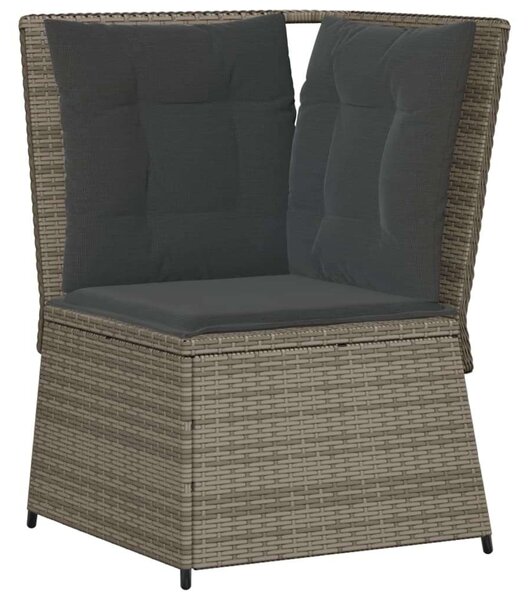 VidaXL Polyrattan Kerti Ülőgarnitúra - 5 részes - Szürke