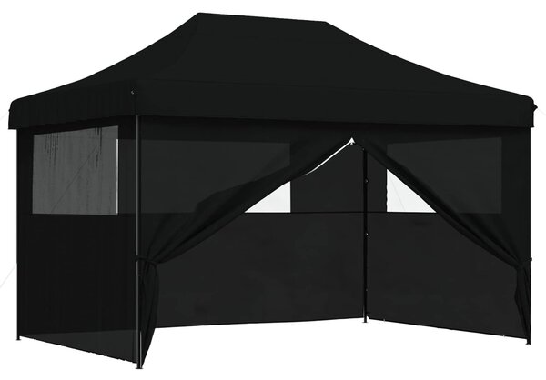 VidaXL Partysátor 279 x 410 x 315 cm, Oxford Szövet, Fekete