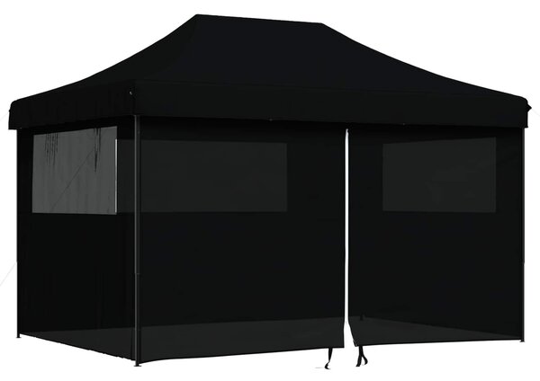 VidaXL Partysátor 279 x 410 x 315 cm, Oxford Szövet, Fekete