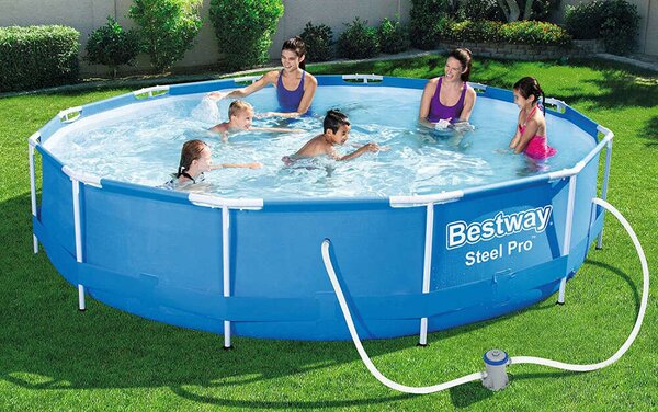 Bestway 366x76cm Fémvázas medence vízforgatóval, szűrővel