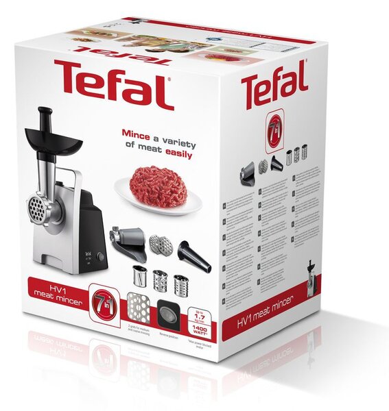Tefal HV1 NE1098 húsdaráló 1400 W Fekete, Ezüst