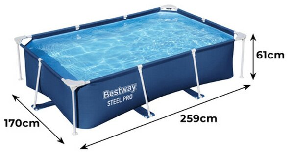 Bestway kerti medence konstrukcióval 259 x 170 x 61 cm 56403N
