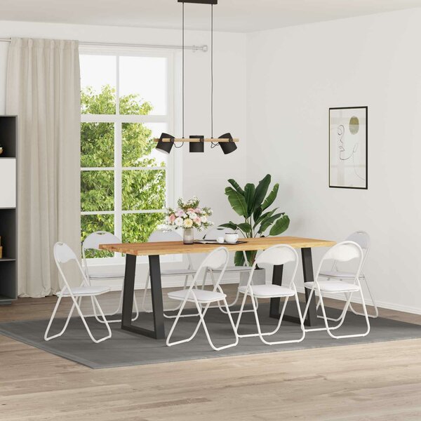 VidaXL Összecsukható szék 8 pcs Fehér 48 x 43,5 x 81 cm Műbőr