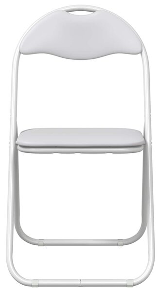VidaXL Összecsukható szék 8 pcs Fehér 48 x 43,5 x 81 cm Műbőr