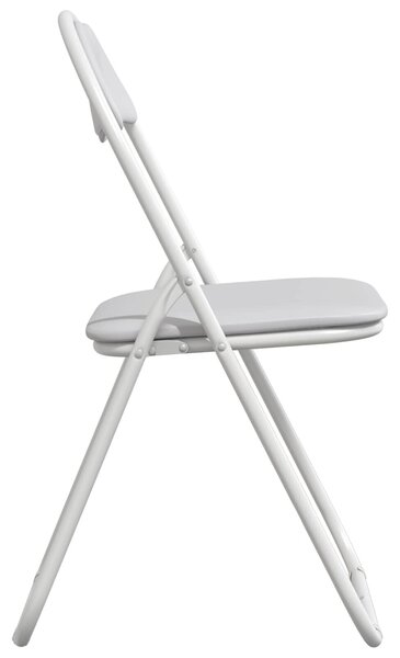 VidaXL Összecsukható szék 8 pcs Fehér 48 x 43,5 x 81 cm Műbőr