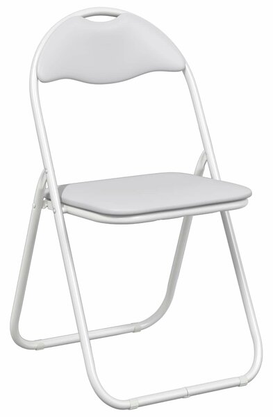 VidaXL Összecsukható szék 8 pcs Fehér 48 x 43,5 x 81 cm Műbőr