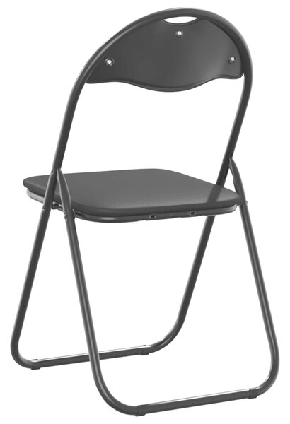 VidaXL Összecsukható szék 8 pcs Fekete 48 x 43,5 x 81 cm Műbőr