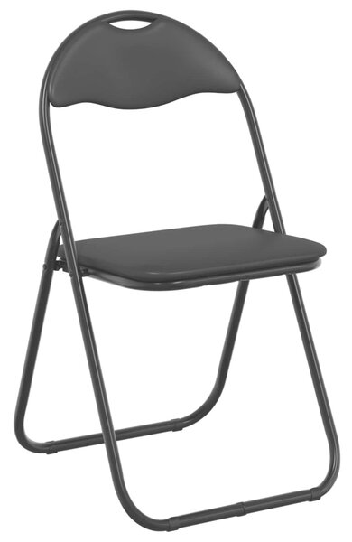 VidaXL Összecsukható szék 8 pcs Fekete 48 x 43,5 x 81 cm Műbőr