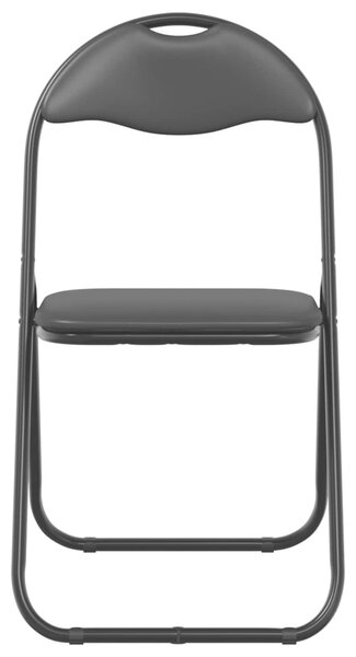 VidaXL Összecsukható szék 8 pcs Fekete 48 x 43,5 x 81 cm Műbőr