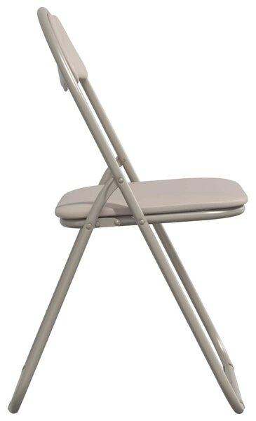 VidaXL Összecsukható szék 8 pcs Homokszín 48 x 43,5 x 81 cm Műbőr