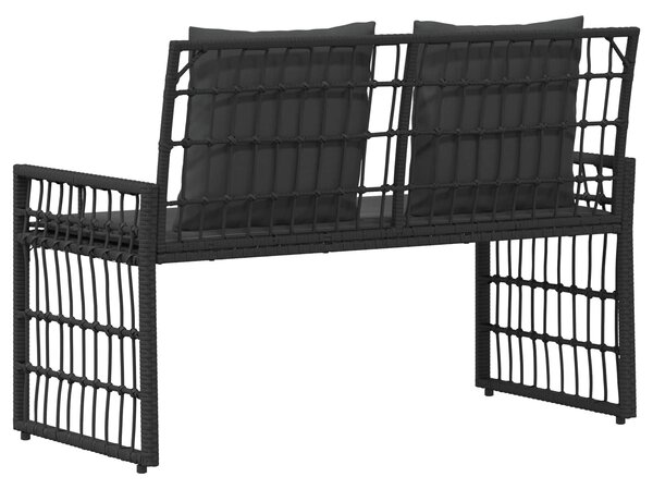 VidaXL Kerti pad Egyszínű Fekete és Sötétszürke 116 x 55 x 82 cm